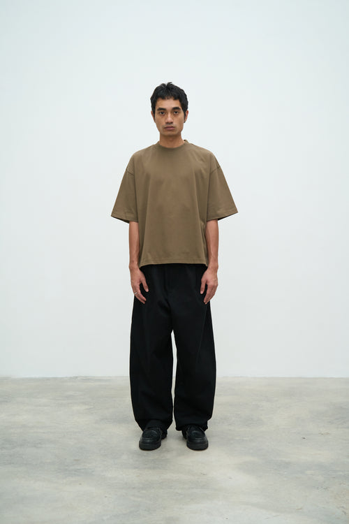 Essential Crop Tee - Brown