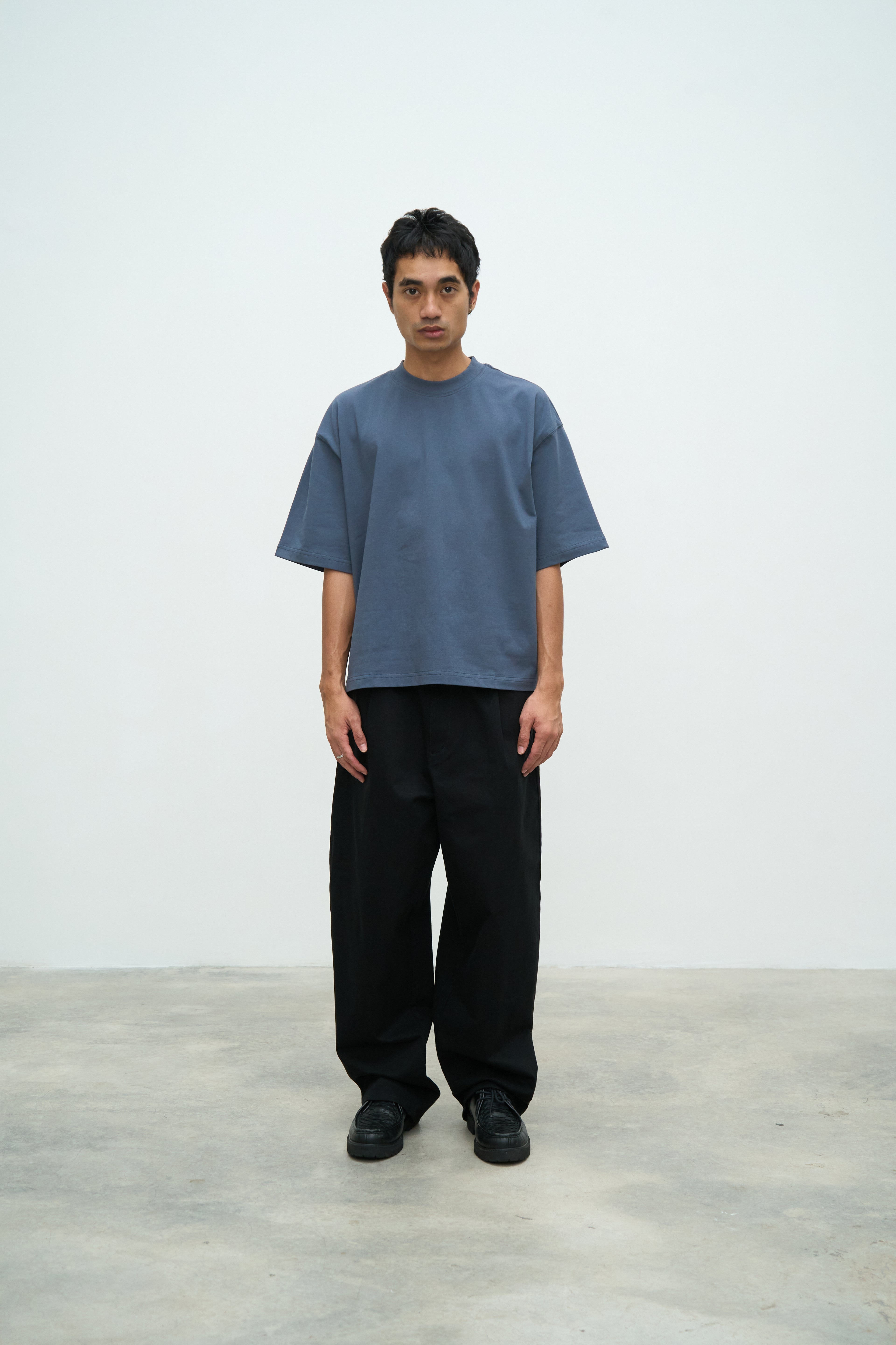 Essential Crop Tee - Midnight Blue