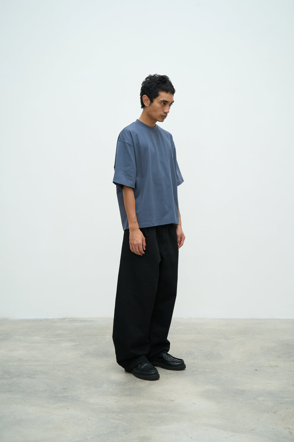 Essential Crop Tee - Midnight Blue