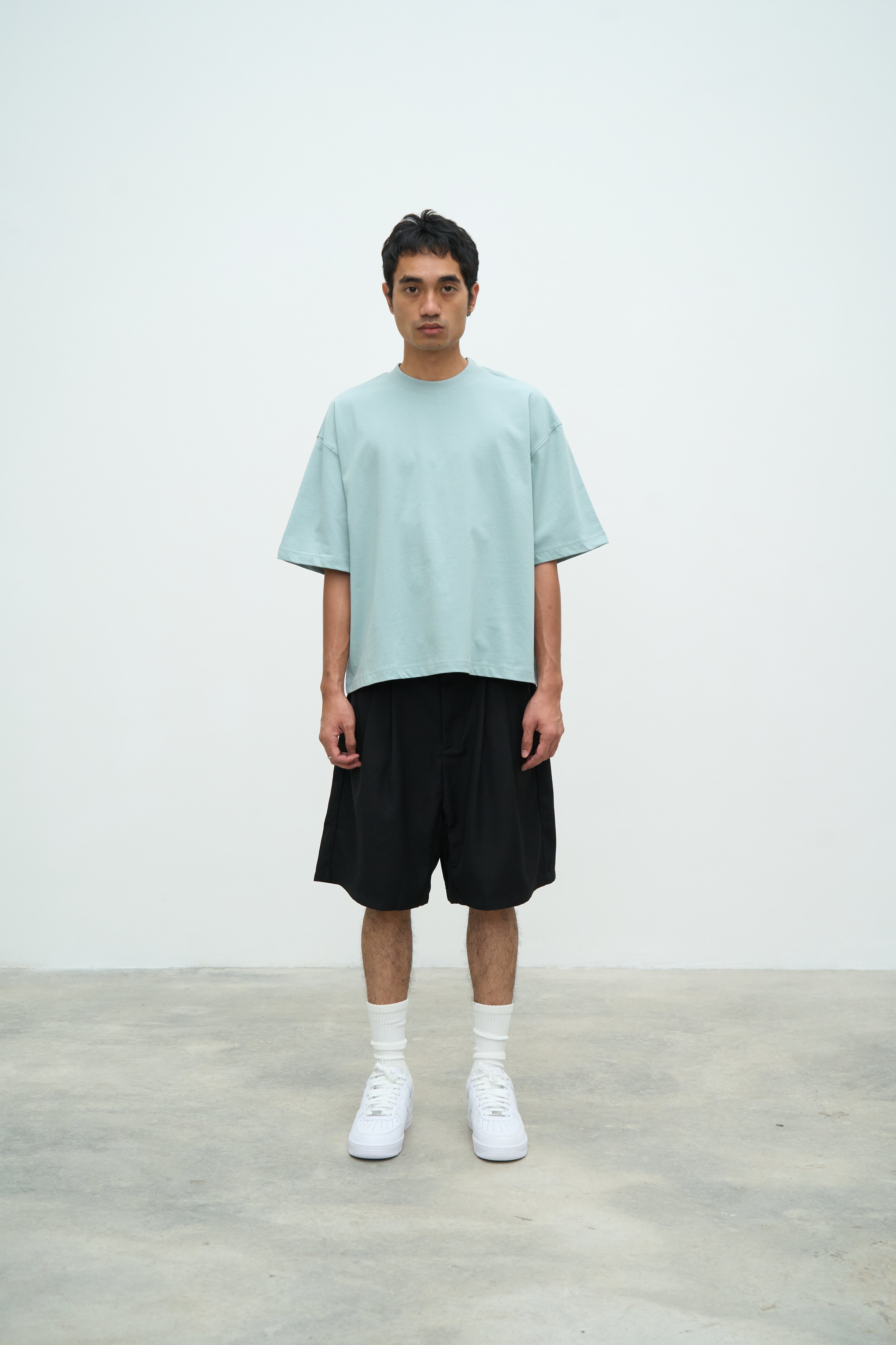 Essential Crop Tee - Haze Blue