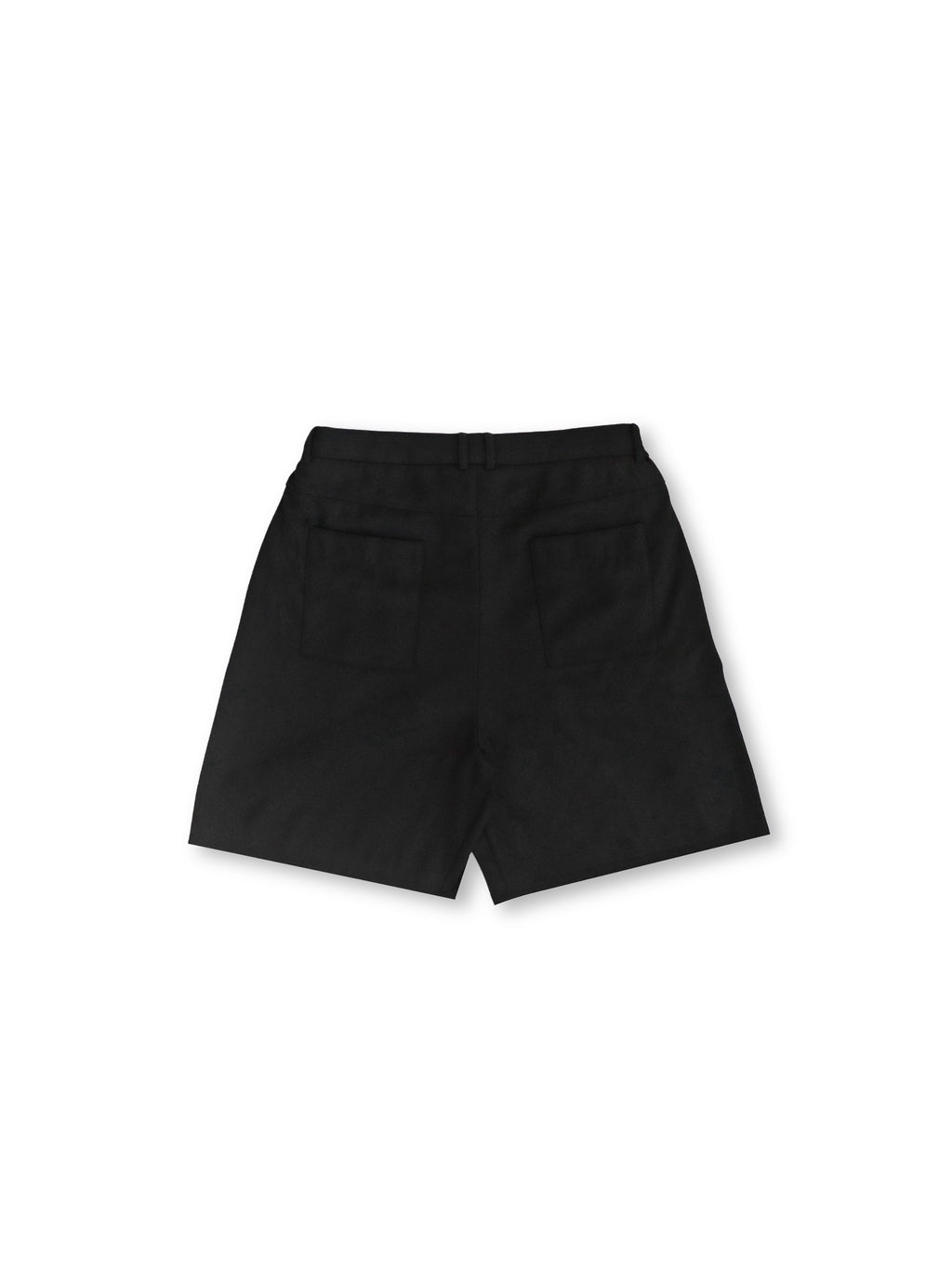 Structured Pleated Shorts - Black