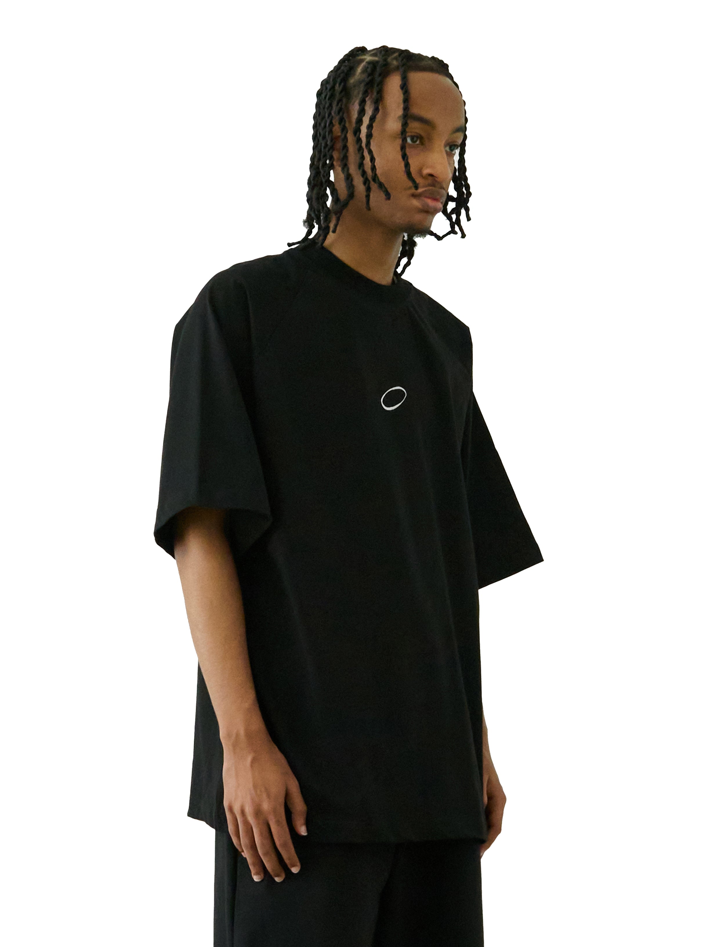 Logo Raglan Short Sleeve Tee (White Embroidery)