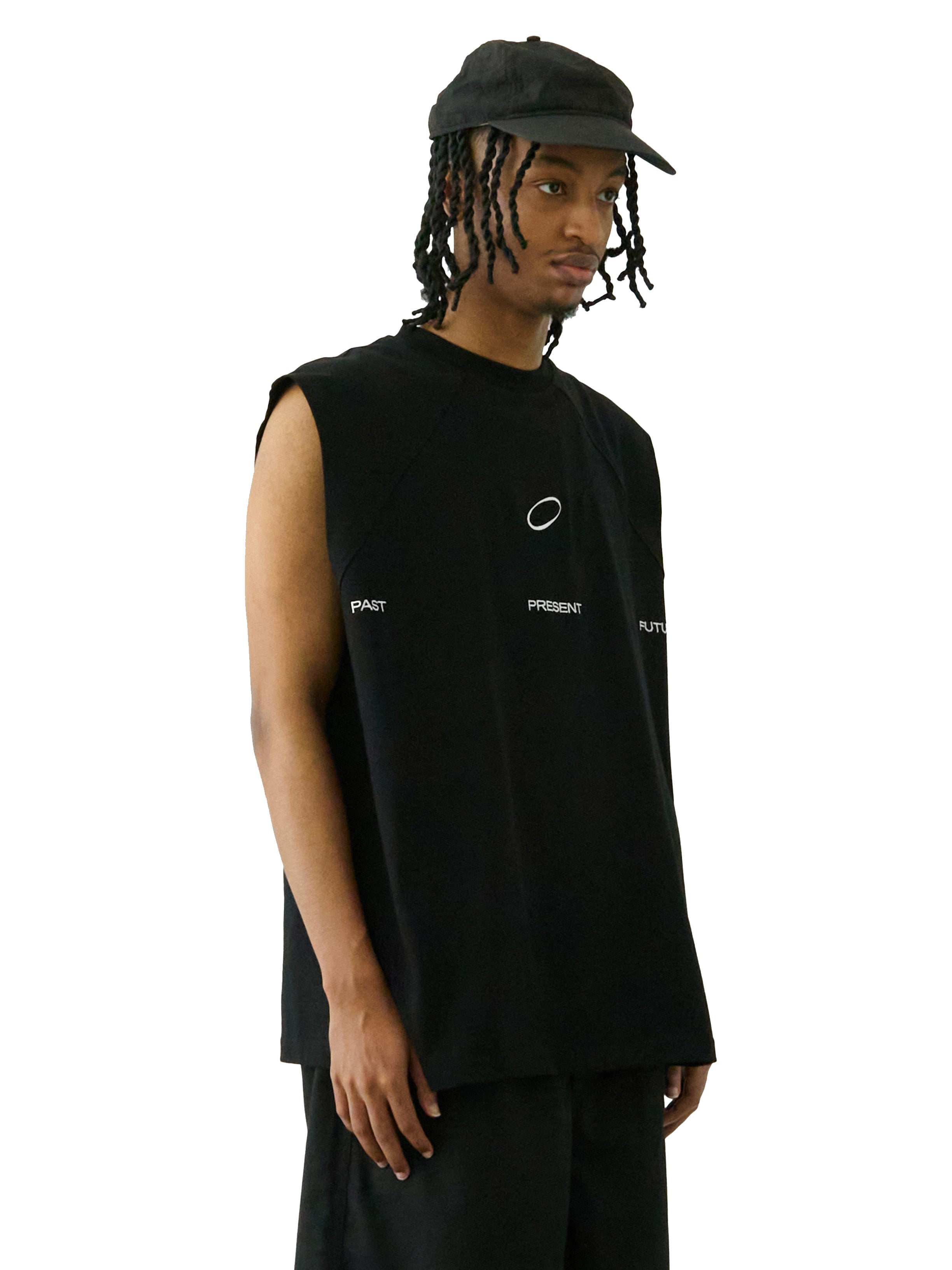 Logo Raglan Tank Top (White Embroidery)